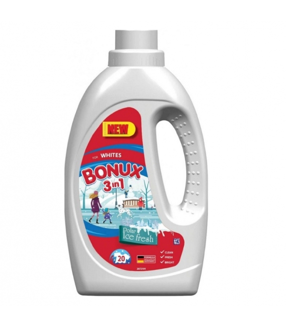 Bonux Whites Polar Ice Fresh 3v1 biely prací gél 1,1L