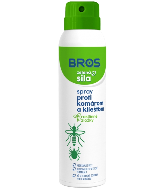BROS- ZELENÁ SILA spray proti komárom a kliešťom 90ml