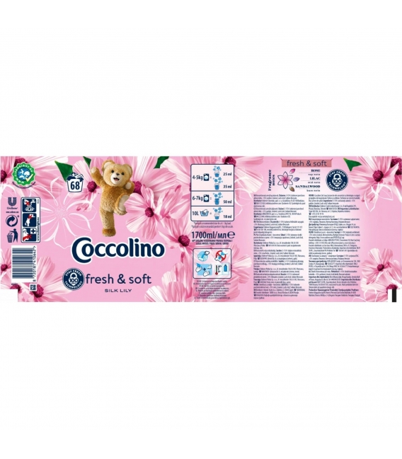 Coccolino Silk Lily koncentrovaný avivážny prípravok 72 praní 1800 ml
