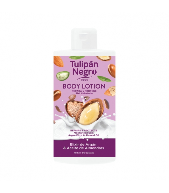 Tulipán Negro telové mlieko Argán&Almendras 400ml