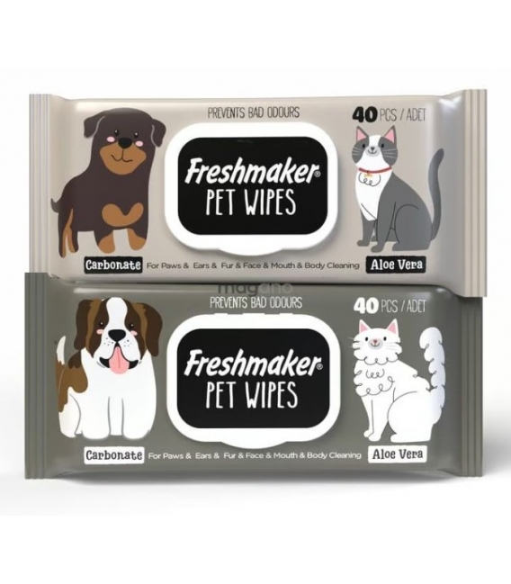 FRESHMAKER vlhčené utierky pre domáce zvieratá 40ks