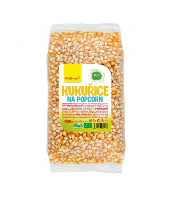 WOLFBERRY Kukurica na popcorn BIO 1000 g