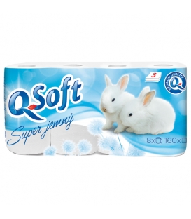 Q SOFT Toaletný papier 3-vrstvový 8 roliek