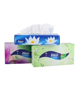 VELVET Classic box papierové vreckovky 2-vrstvové 100 ks