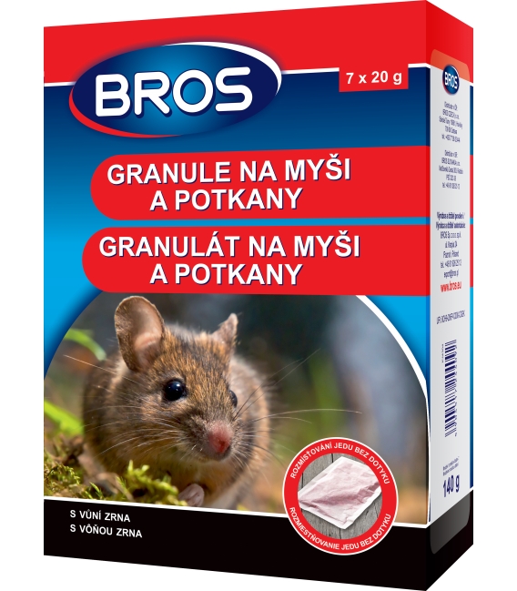 BROS- granulát na myši a potkany 140g