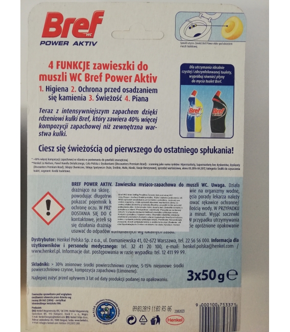 BREF WC POWER AKTIV 50g LEMON