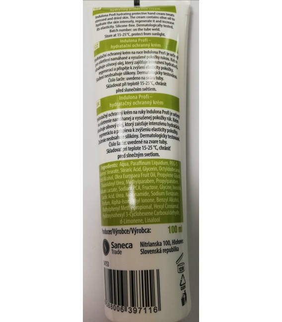 INDULONA PROFI hydratačný ochranný krém 100ml oliva