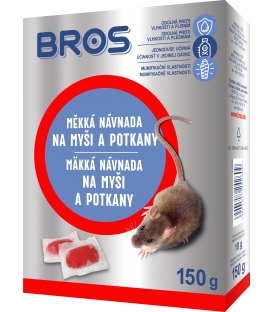 BROS- mäkká návnada na myši a potkany 150g