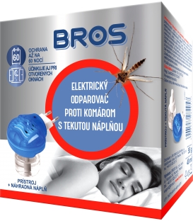 BROS elektrický odparovač proti komárom s tekutou náplňou 1ks