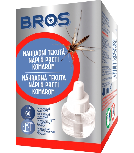 BROS- náhradná tekutá náplň proti komárom do elektrického odparovača