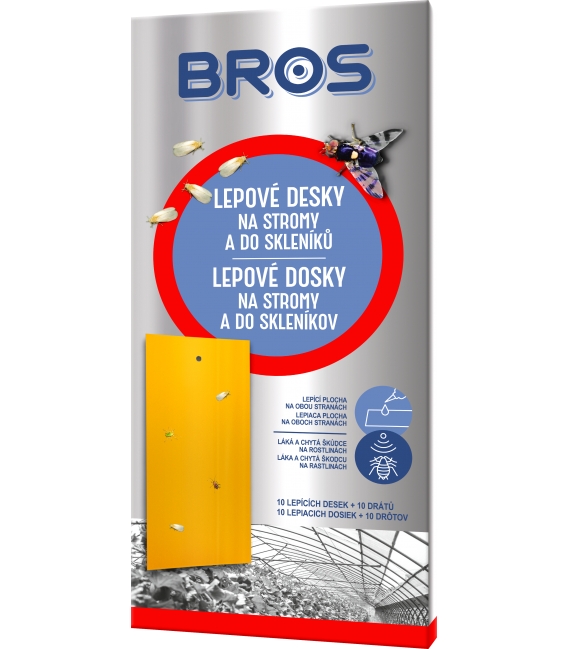 BROS- lepové dosky na stromy a do sklenníkov 10ks