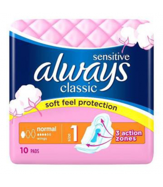 Vožky ALWAYS classic sensitive 10ks