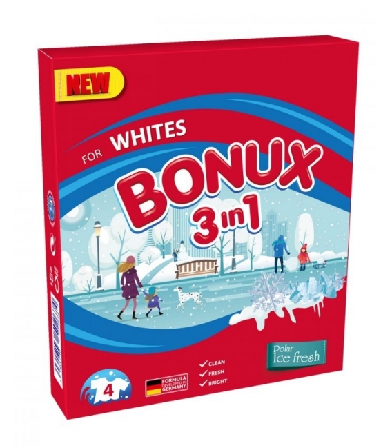 Bonux White Polar Ice Fresh 3v1 prací prášok  300 g