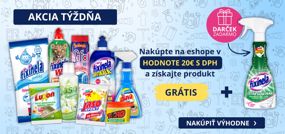 1. Akciov&yacute; t&yacute;žden j&uacute;n + darček Fixinela super pena