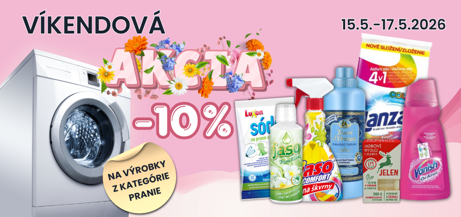 V&iacute;kendovka -10% pranie